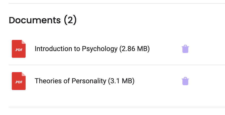 SpeedStudy app interface - upload materials